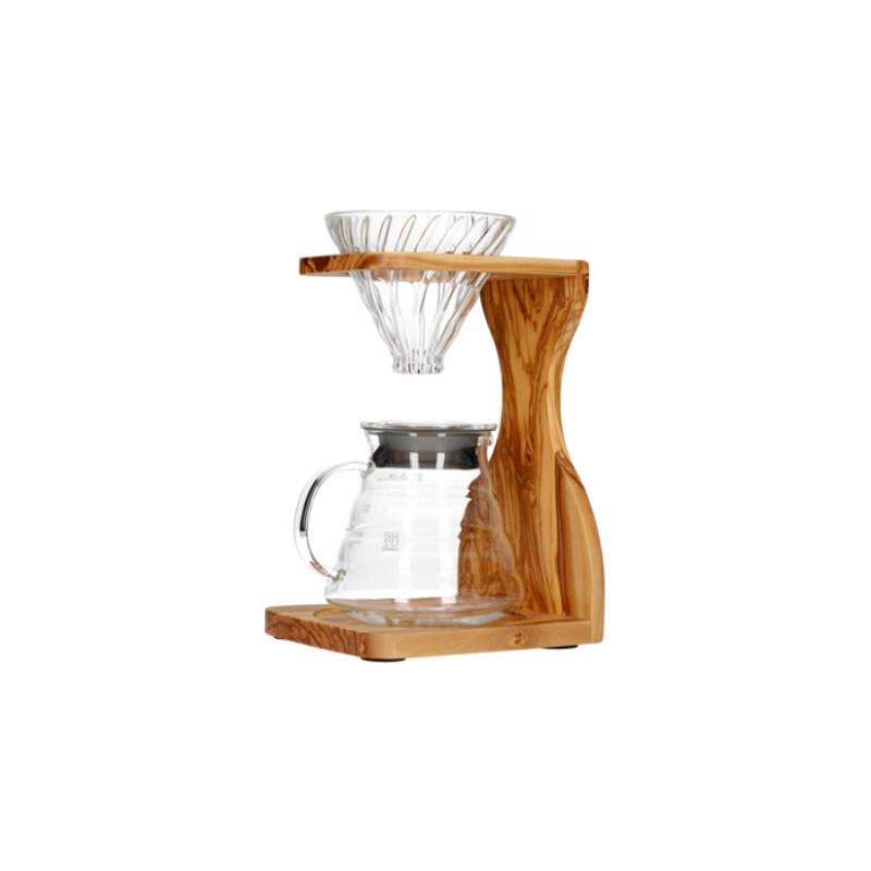 Hario V60 Olive Wood Pure Over Kit